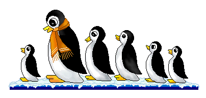 clipart penguin line