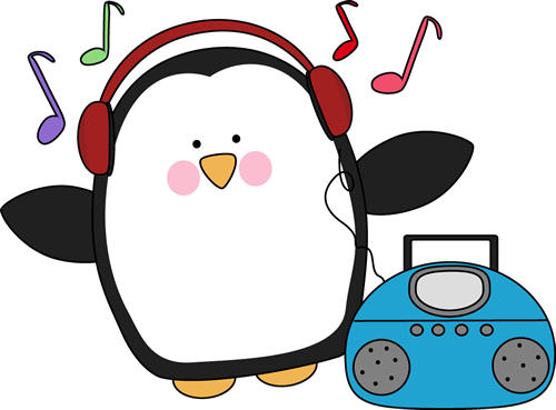clipart penguin music