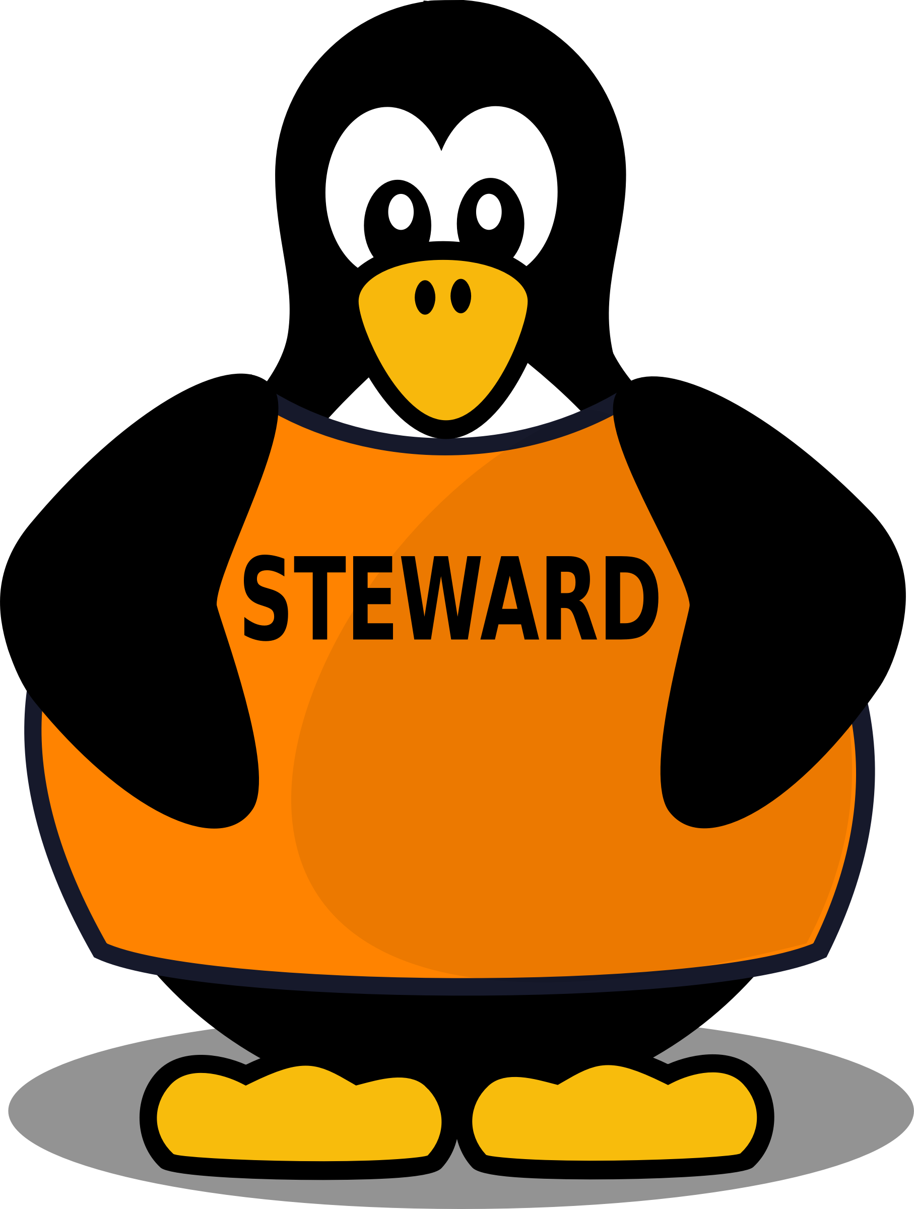 orange clipart penguin