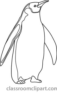 Penguin clip art animals. Clipart penquin outline