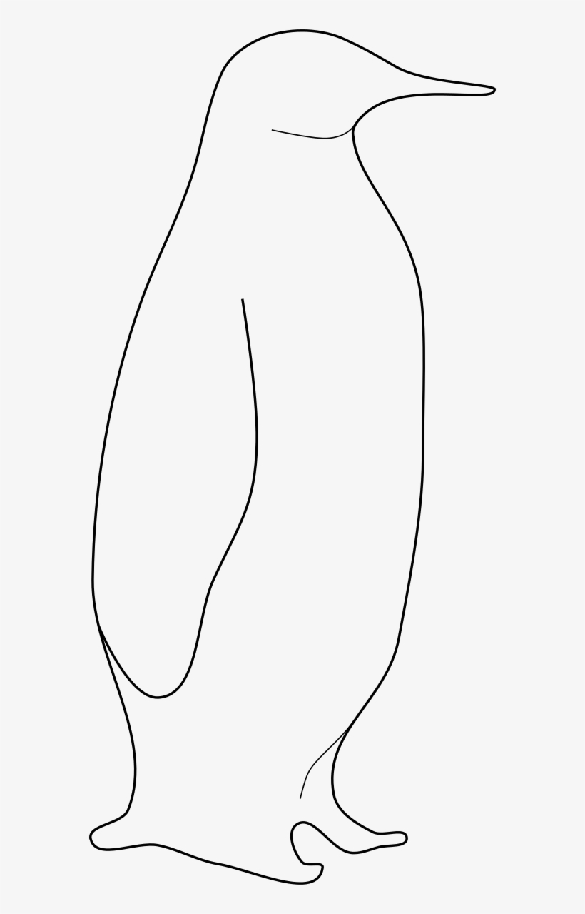 Clipart penquin outline. Stylized penguin by j