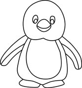 clipart penguin outline