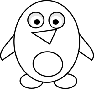 Penguin clip art at. Clipart penquin outline