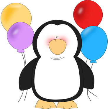 clipart penguin party