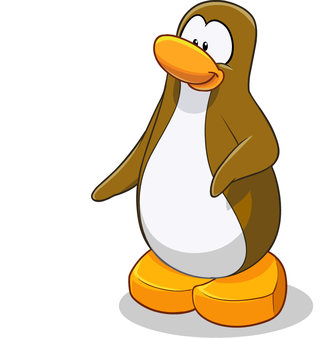 Image brown new penguin. Clipart penquin design
