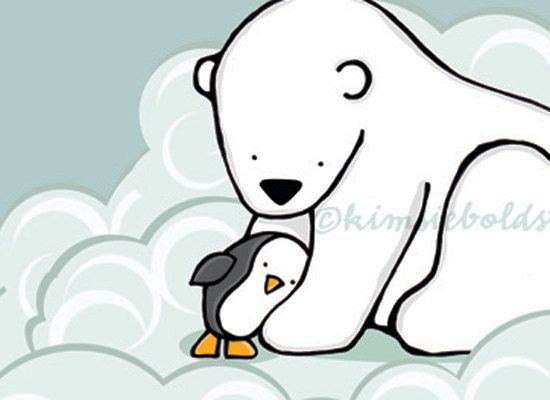 clipart penguin polar bear