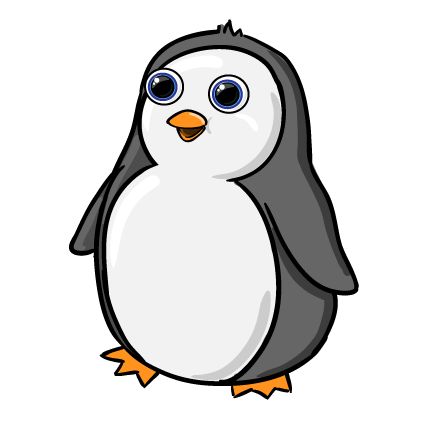 clipart penguin profile