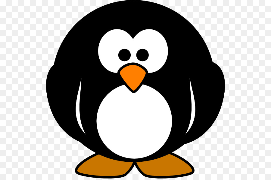 clipart penguin round