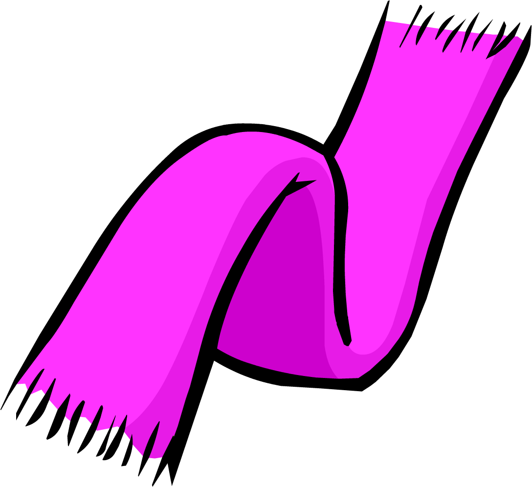 Pink club penguin wiki. Winter clipart scarf