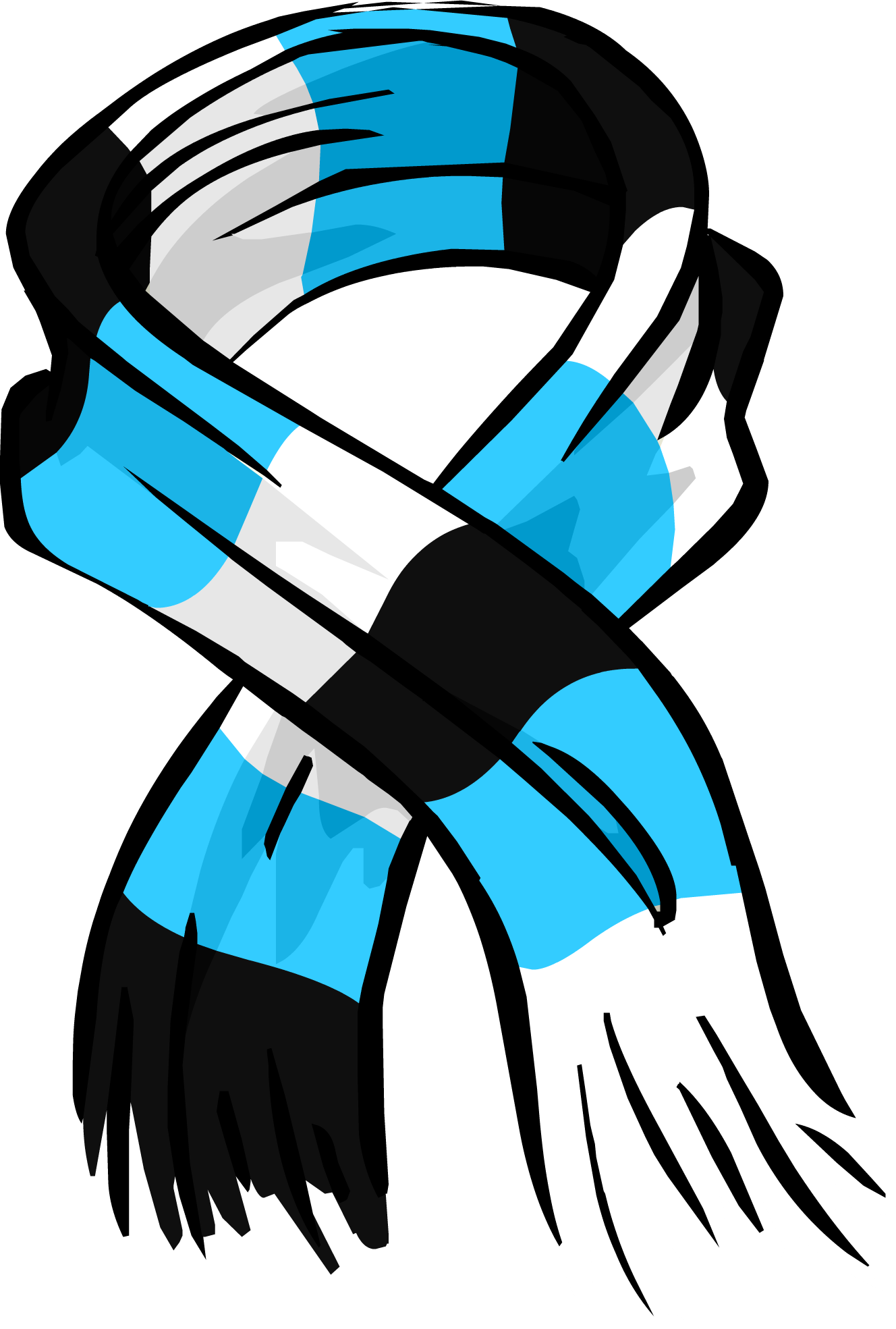 clipart penquin scarf
