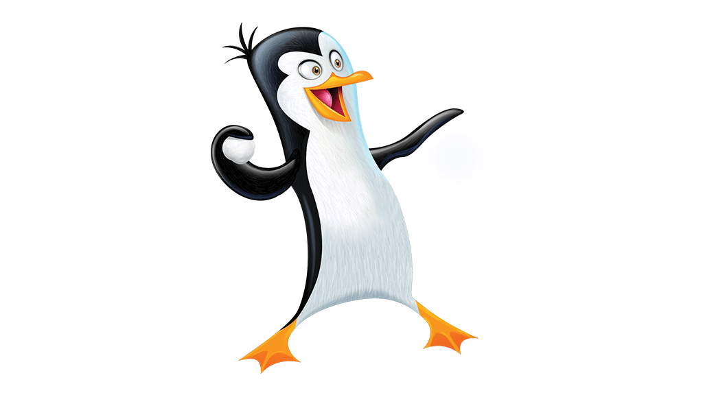 clipart penguin scene