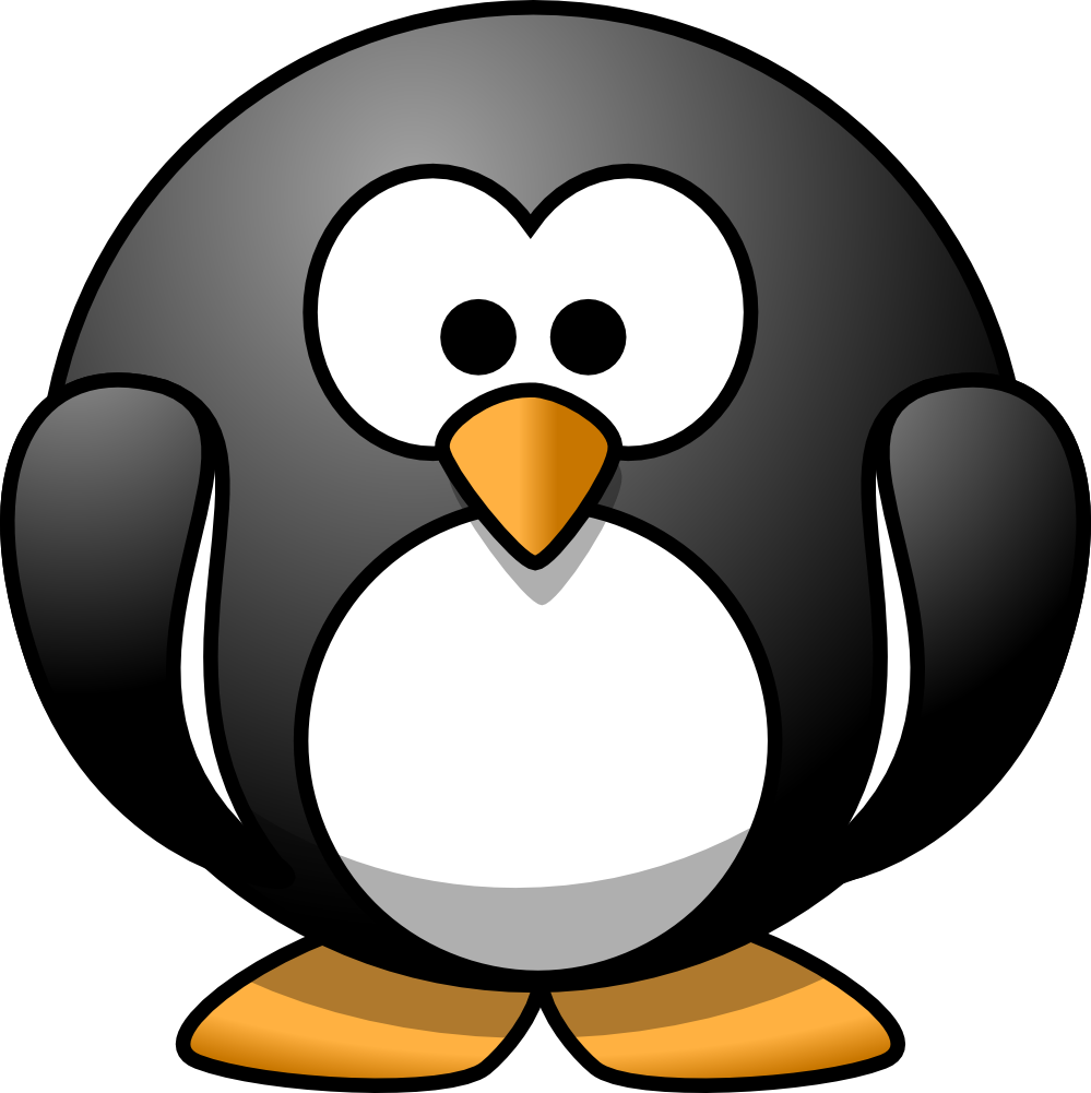 clipart penguin snowboarding