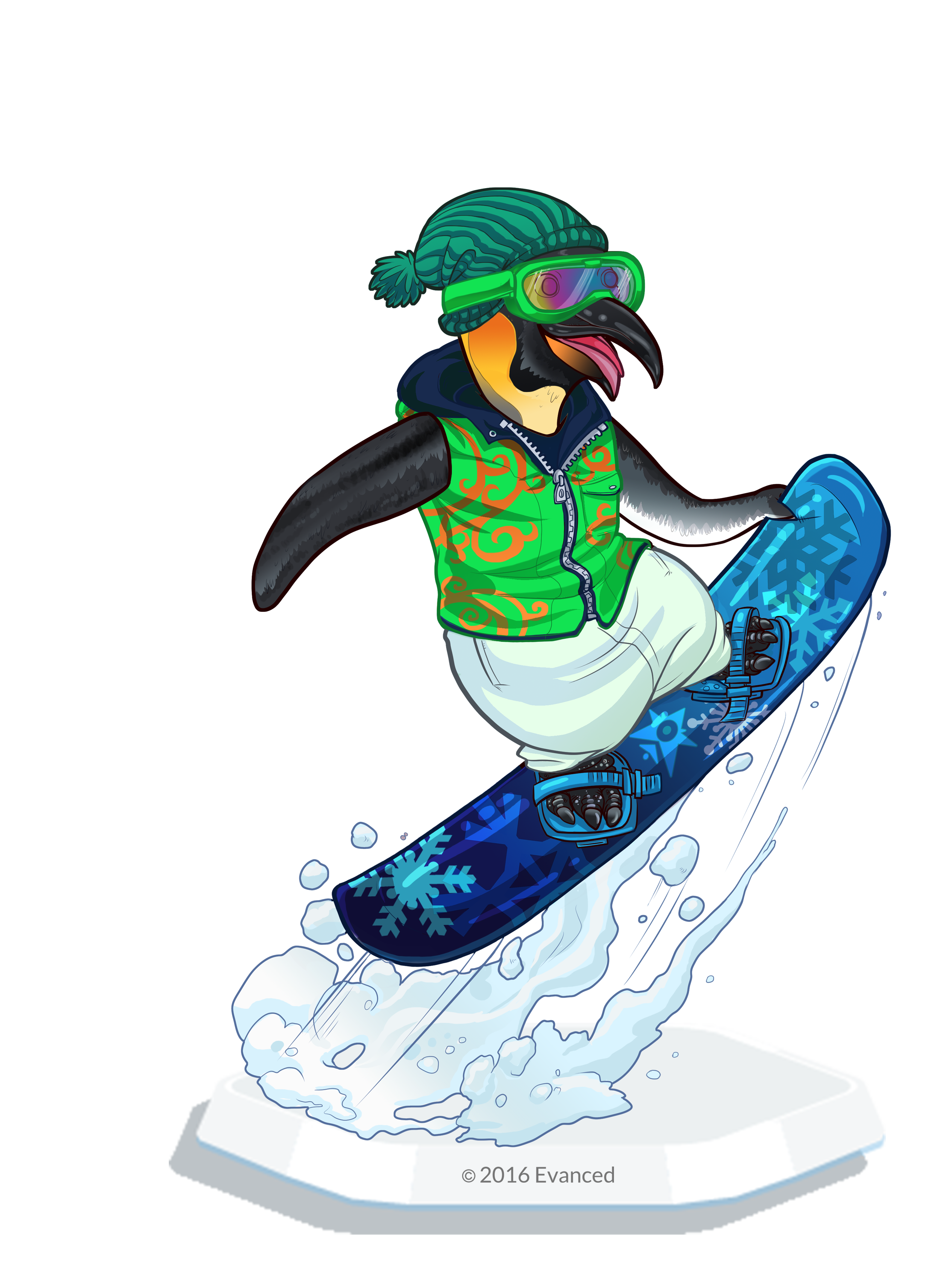 Snowboarding clipart penguin. Evanced solutions