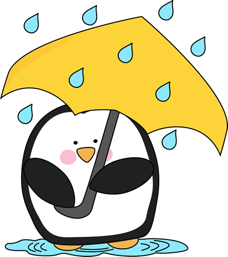 Clipart penguin spring. In the rain plps