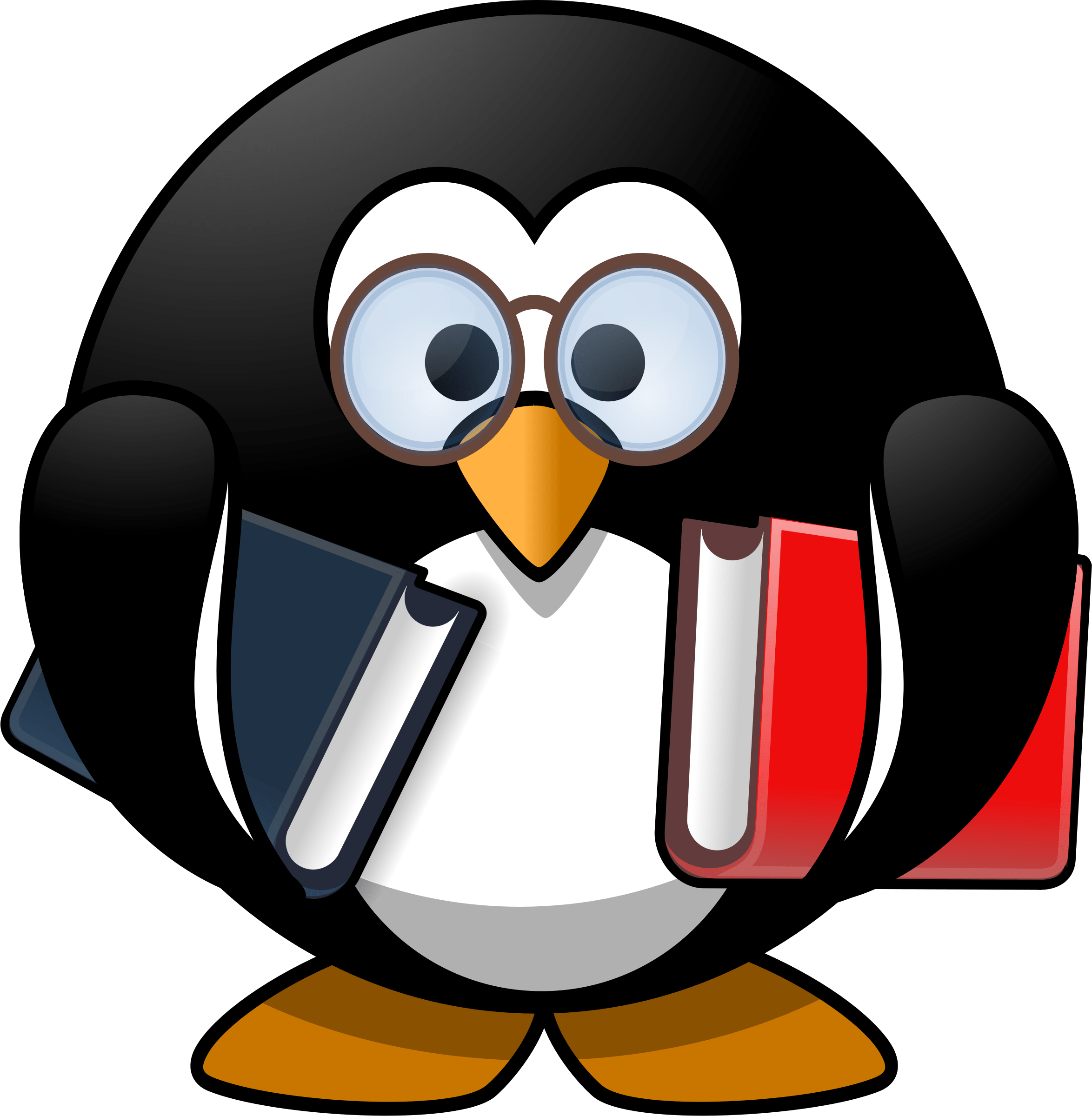 clipart penguin superhero