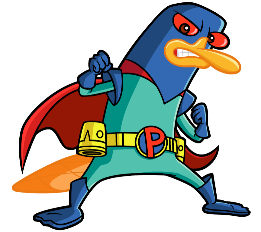 clipart penguin superhero
