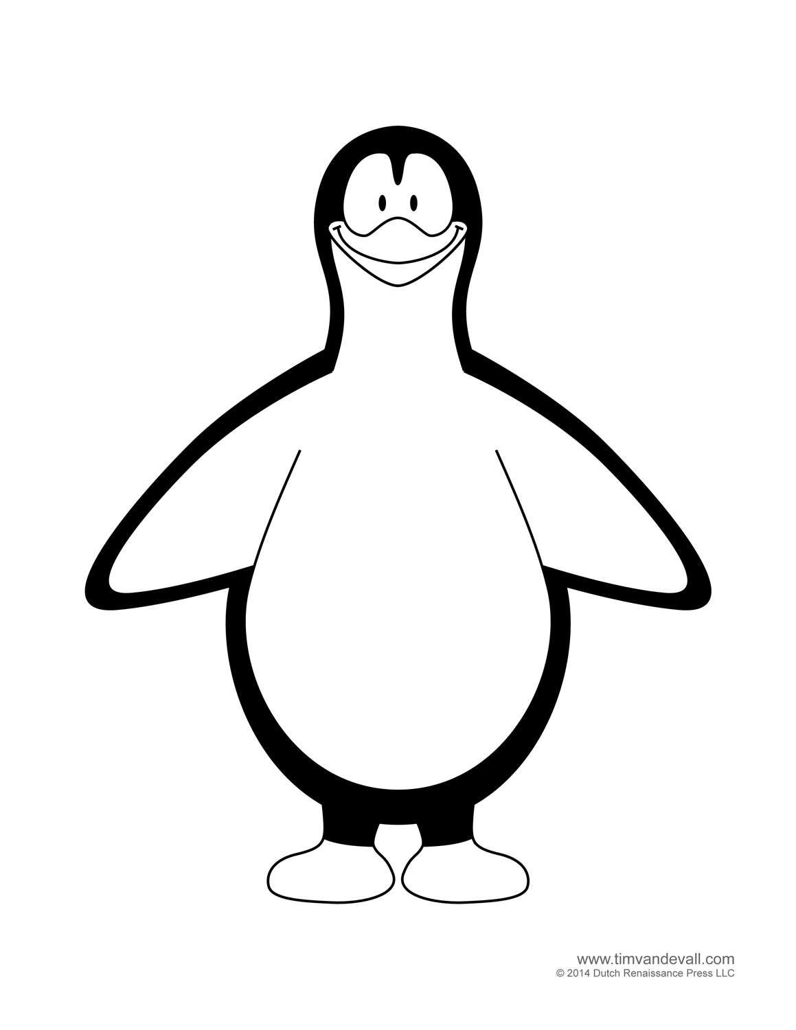 penguins clipart template