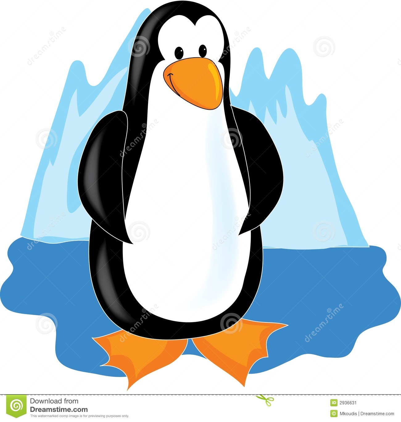 clipart penguin water
