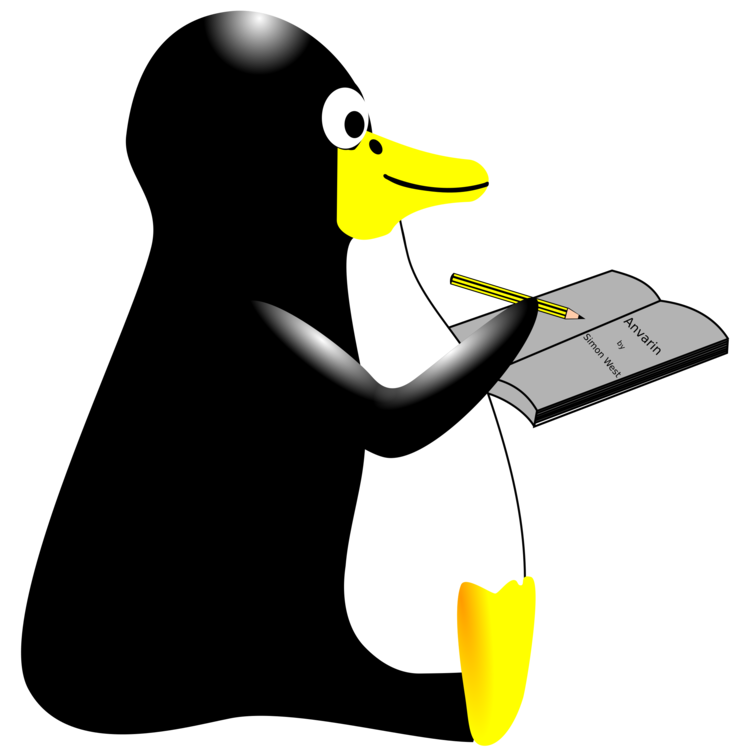 Flightless bird vertebrate png. Clipart penguin writing
