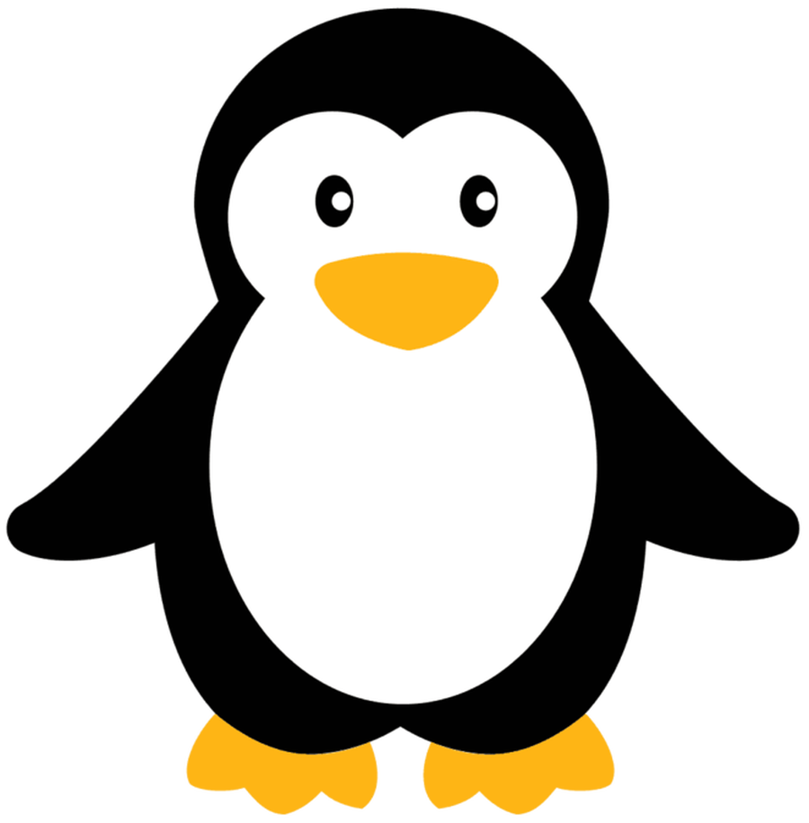Penguin baby simple small. Shot clipart cute
