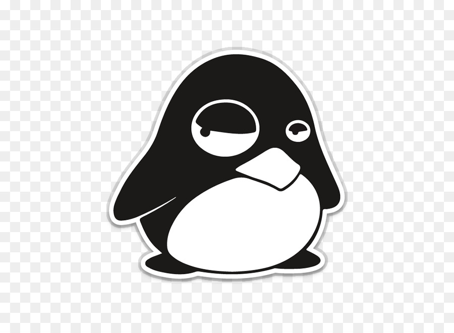 Linux logo bird penguin. Clipart penquin button