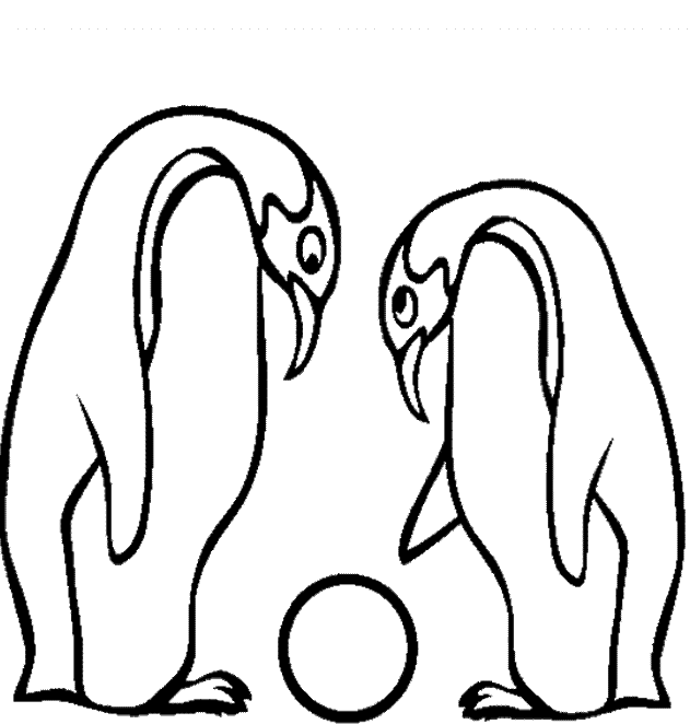 Clipart penquin coloring page. Brave baby penguin according
