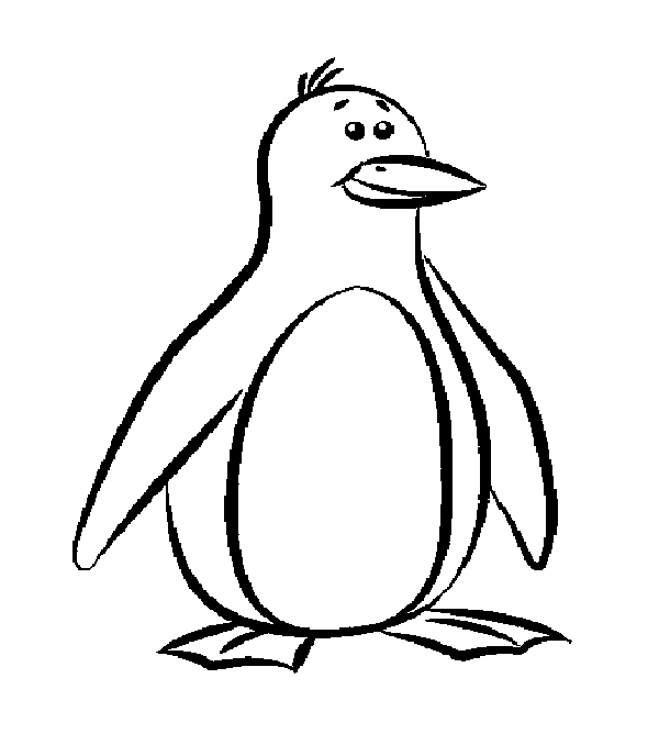 Clipart penquin coloring page. Free cartoon penguin pages