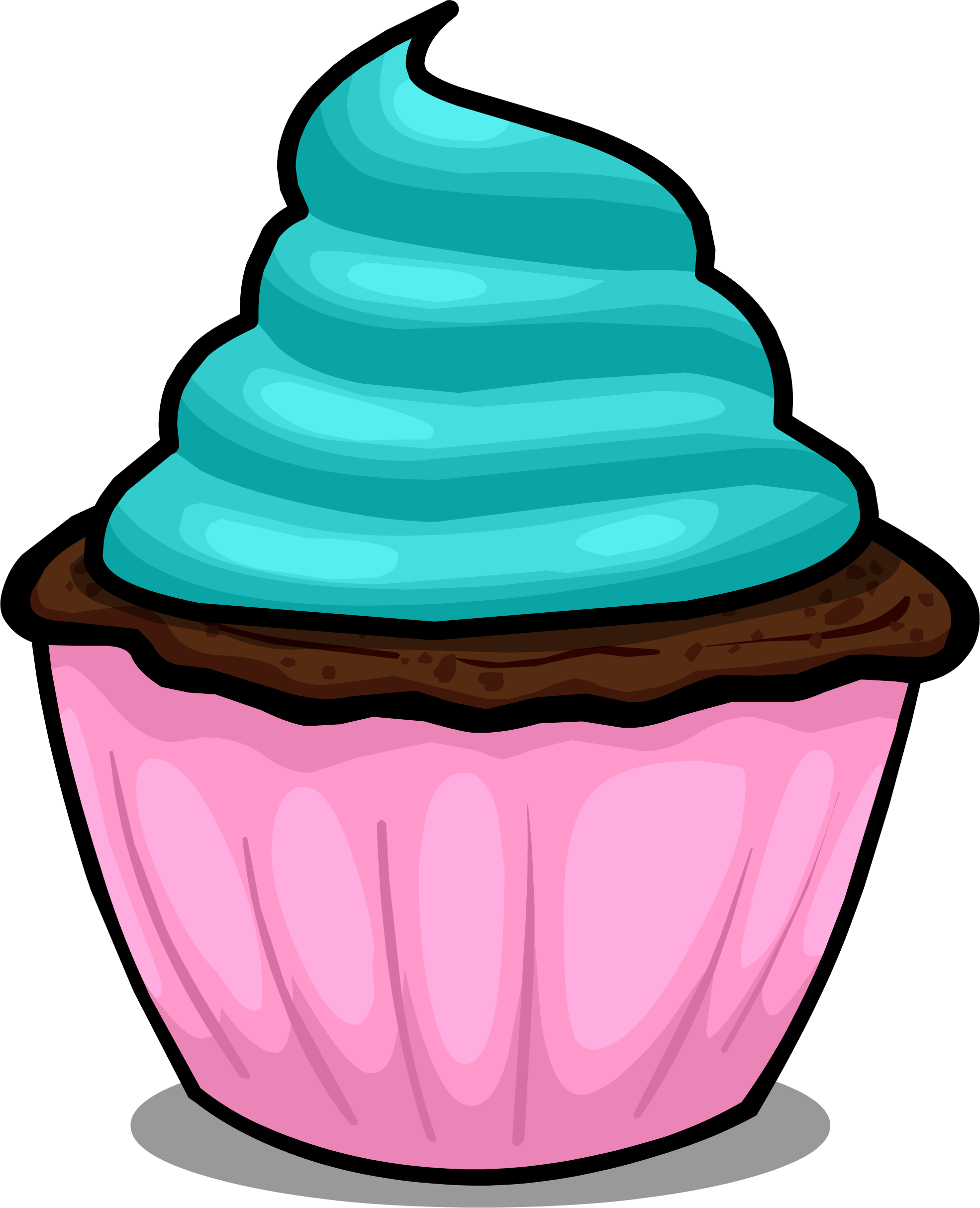 clipart penquin cupcake