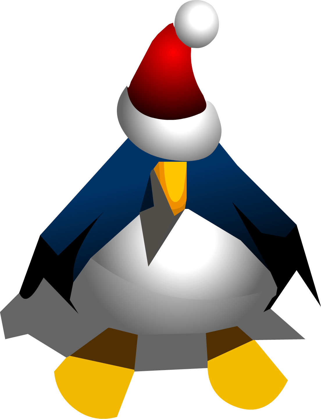clipart santa penguin