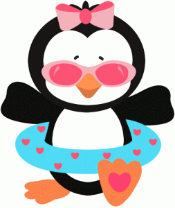 Penguin girl too cool. Clipart penquin girly