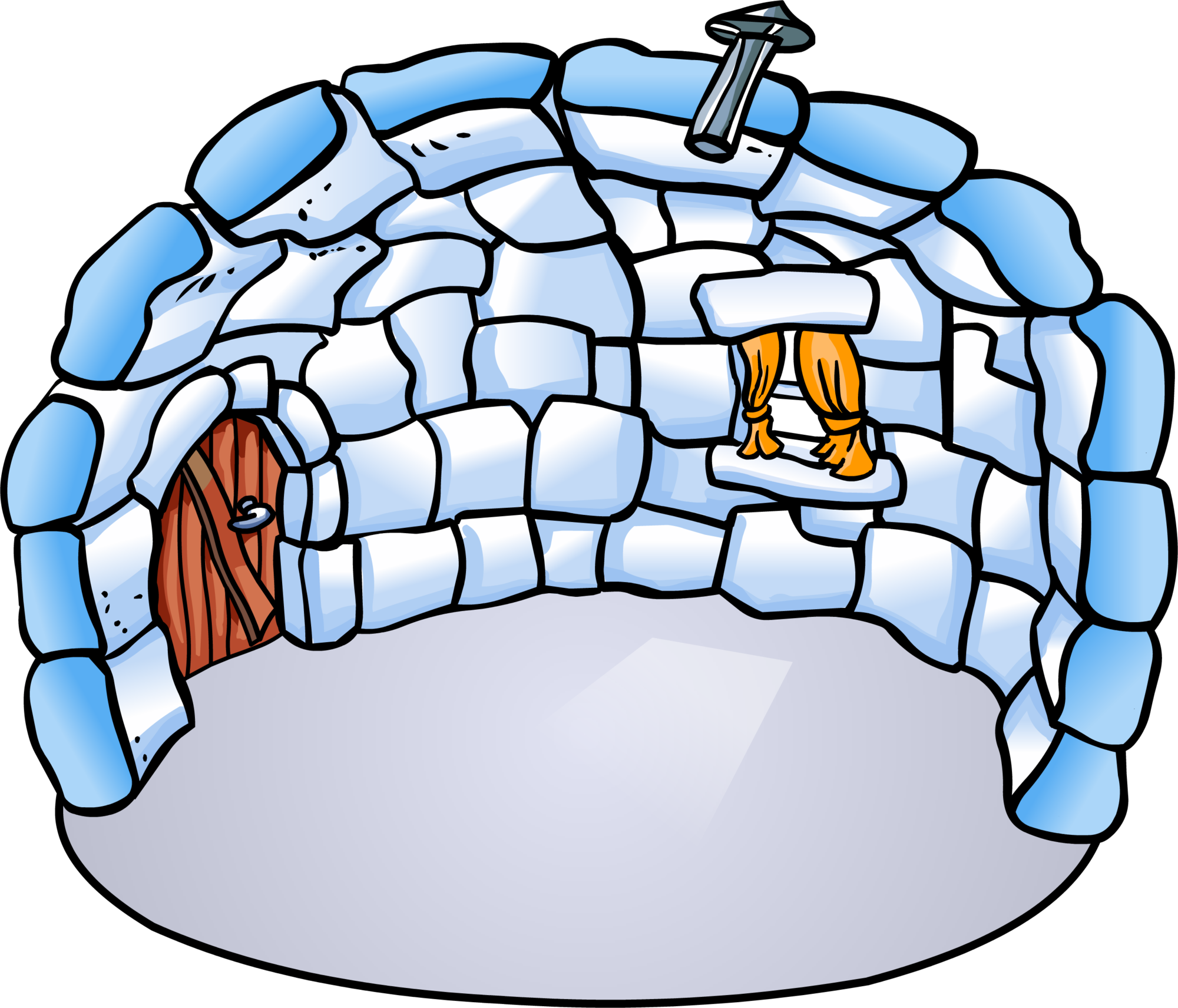 clipart snow igloo