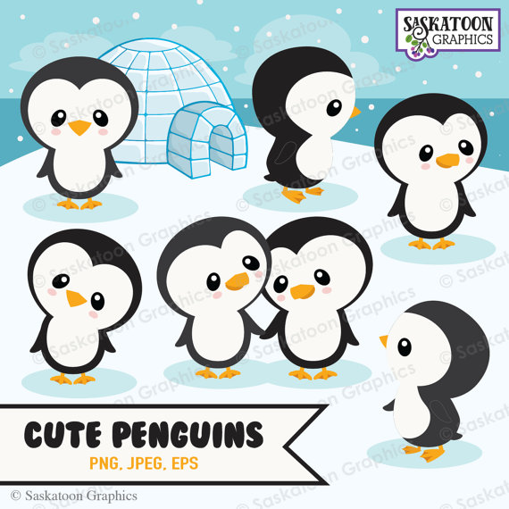 igloo clipart penguin