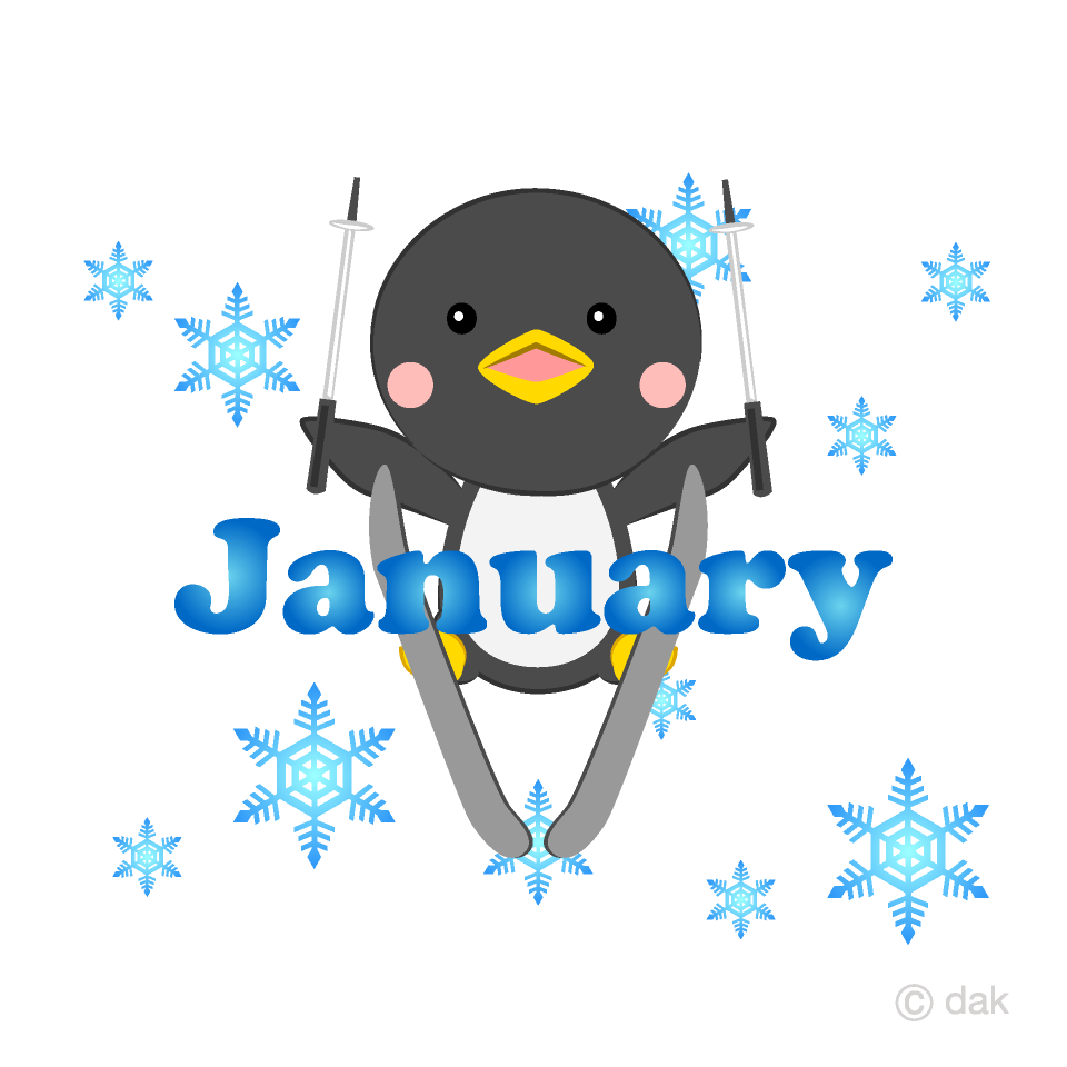 clipart penquin january