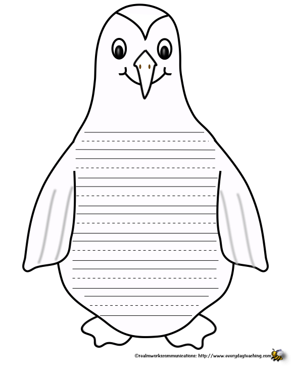 penguin clipart writing