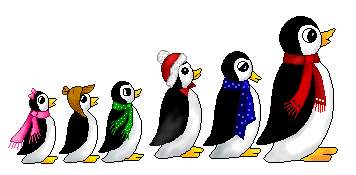 penguins clipart line