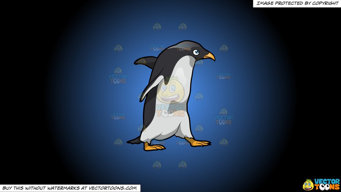 Clipart penquin walking. A king penguin on