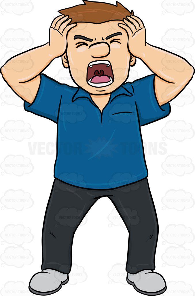 frustrated clipart frustrated person