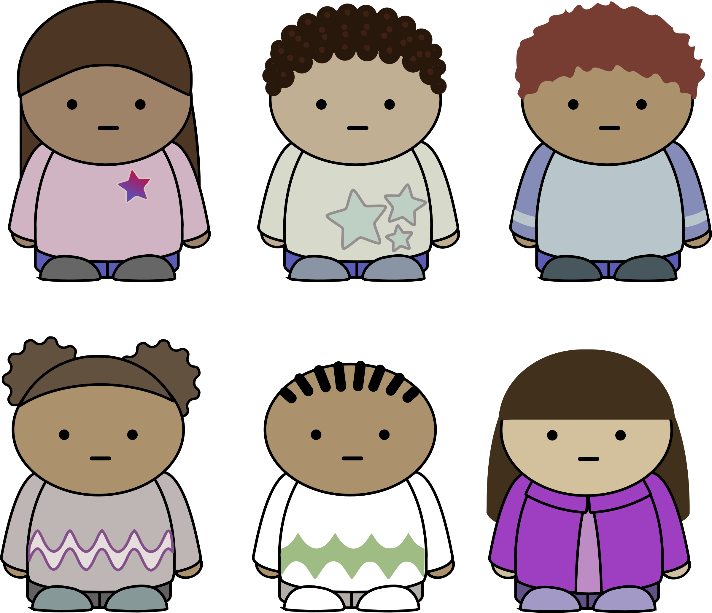 Characters big image png. Clipart people simple