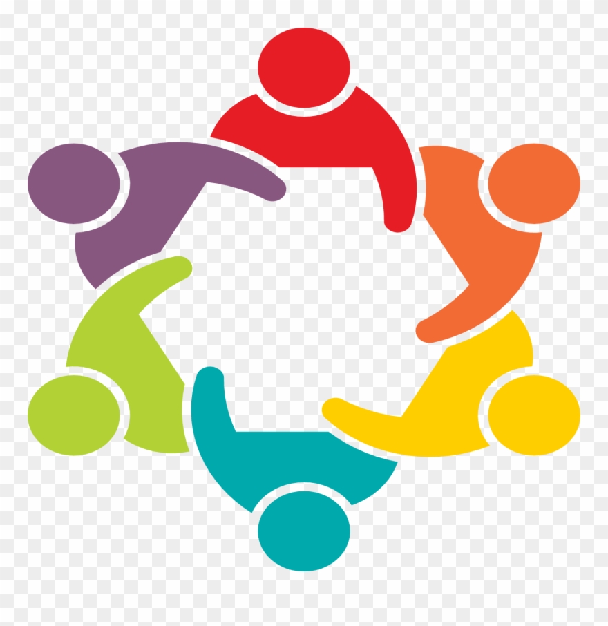 Teamwork clipart icon. Circle people together png
