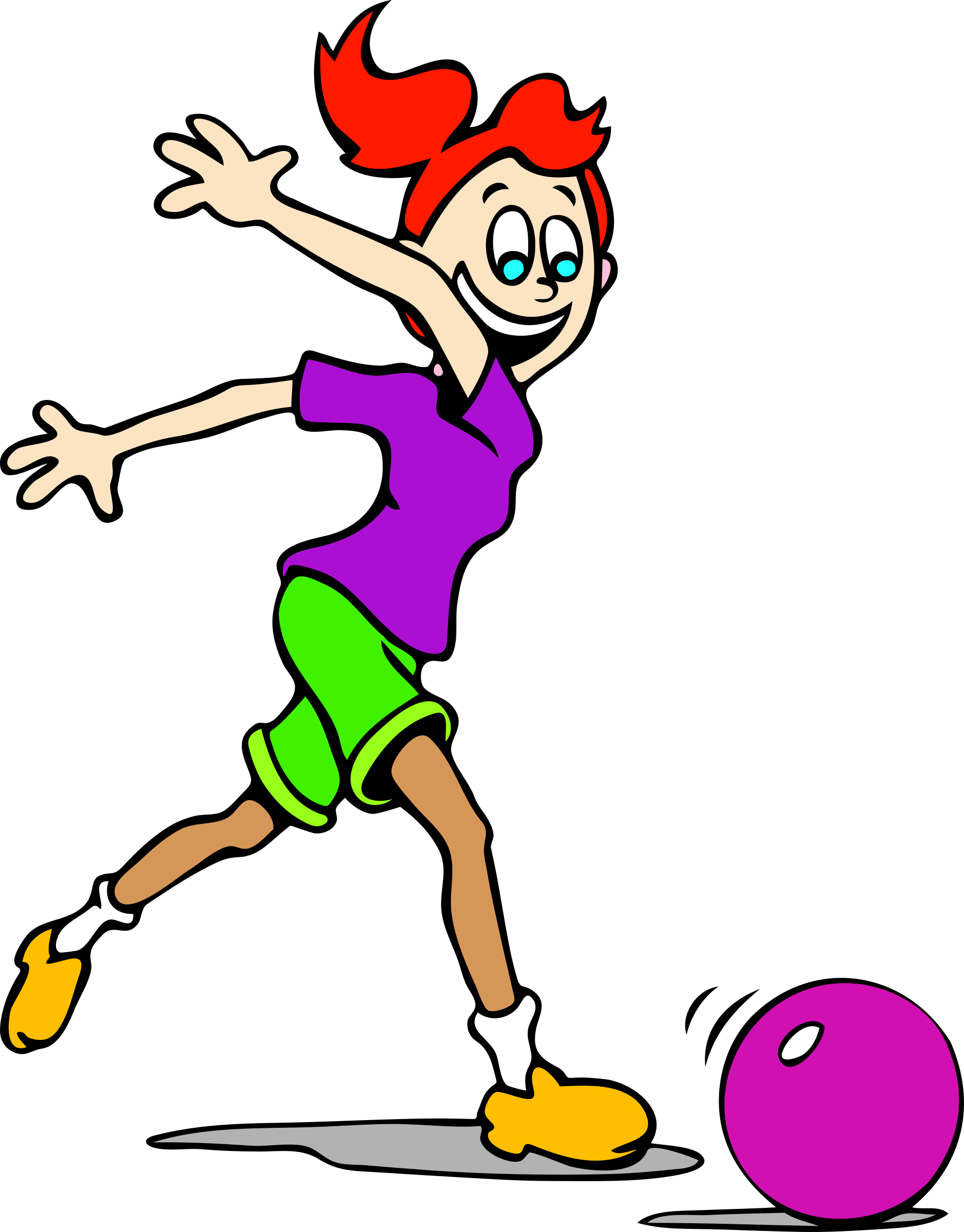 clipart person bowling