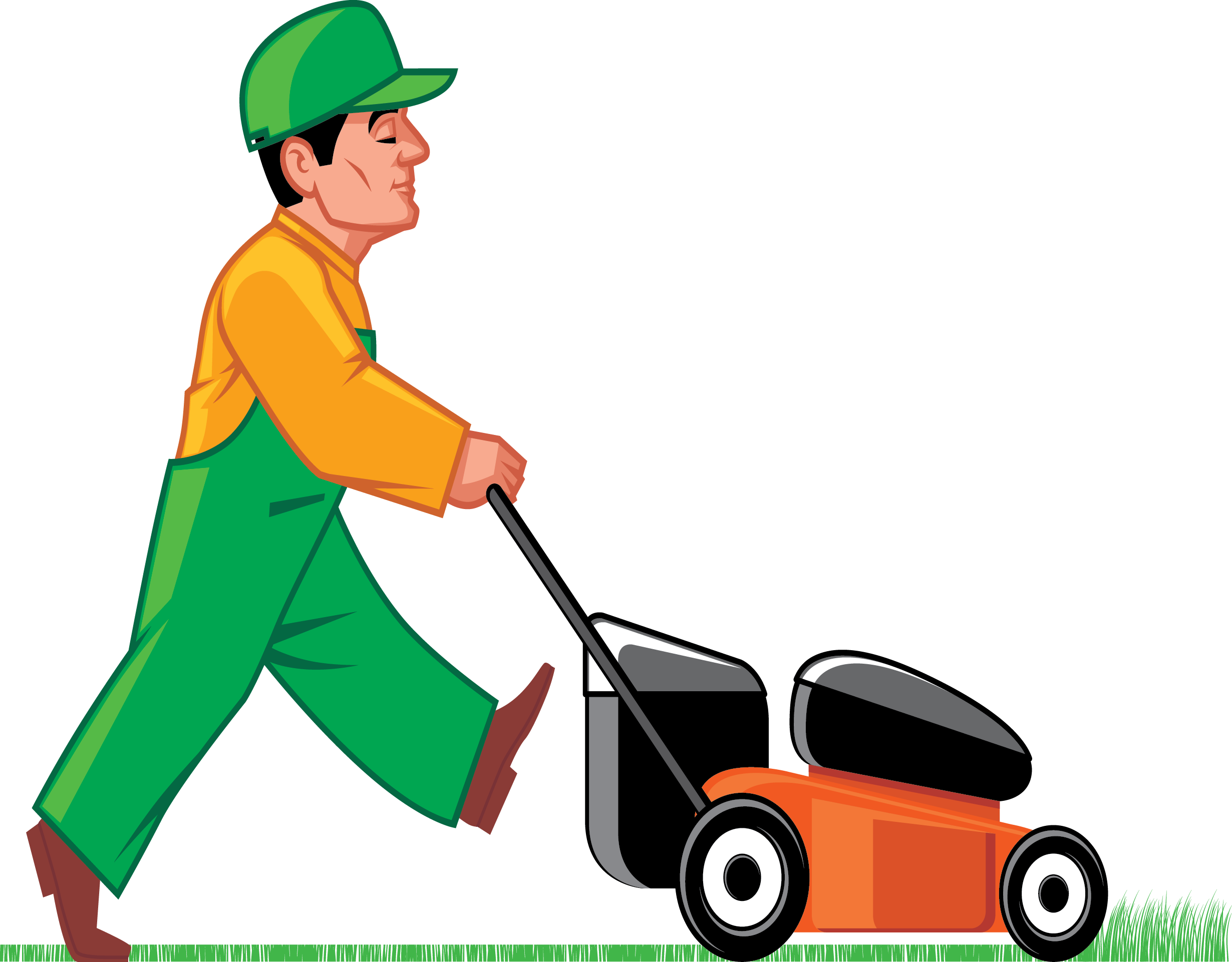mowing clipart grass cutter