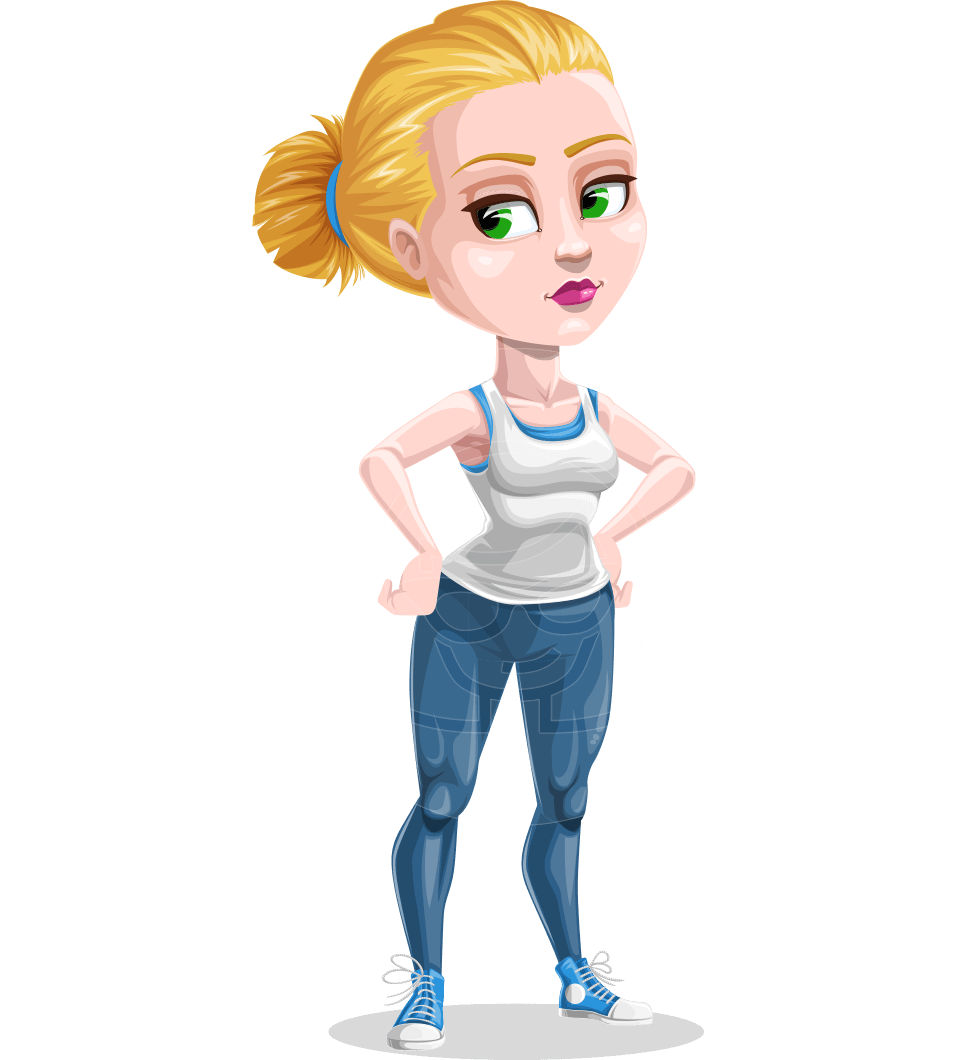 Ines is a young. Exercising clipart animated