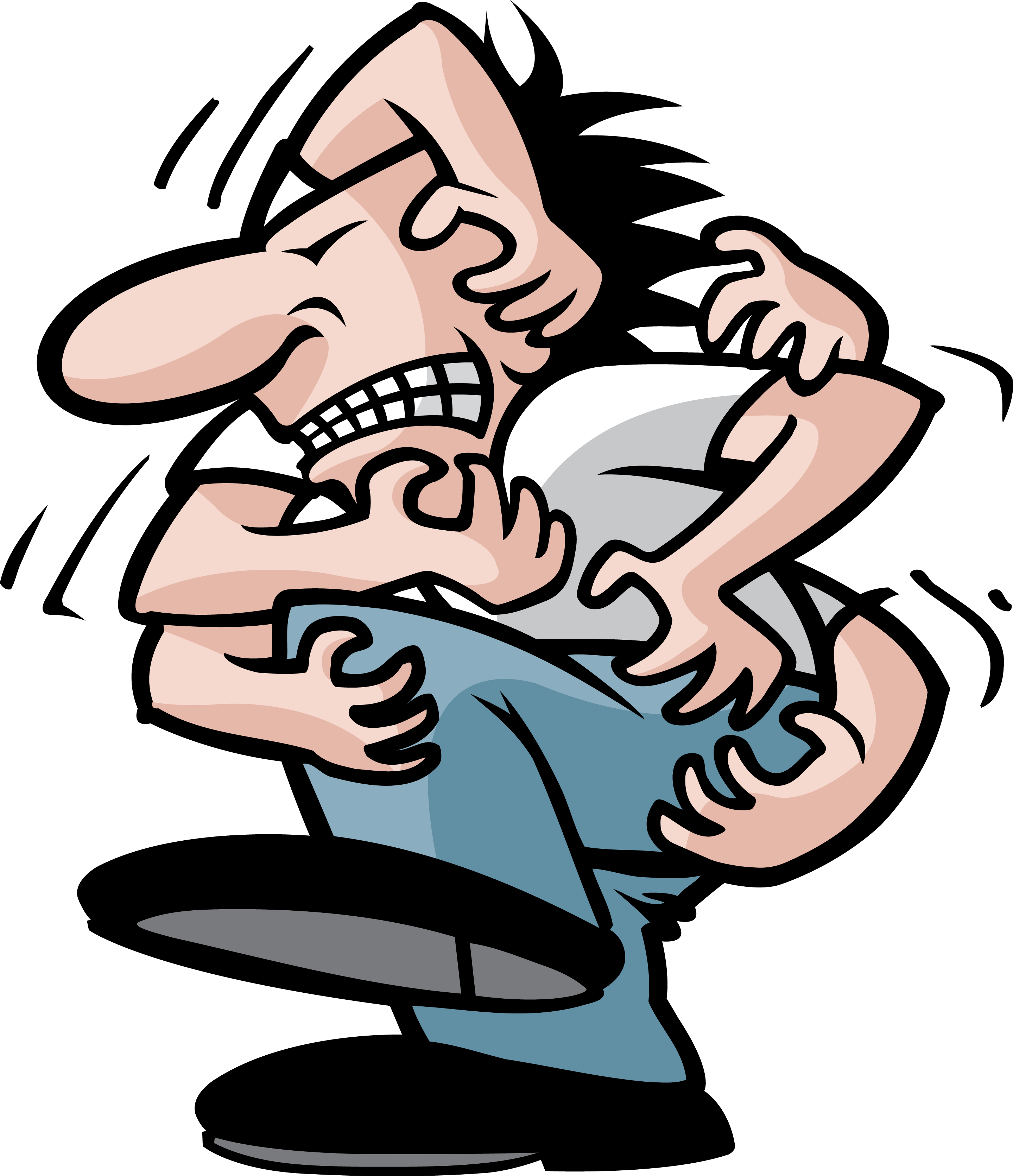 clipart person itchy