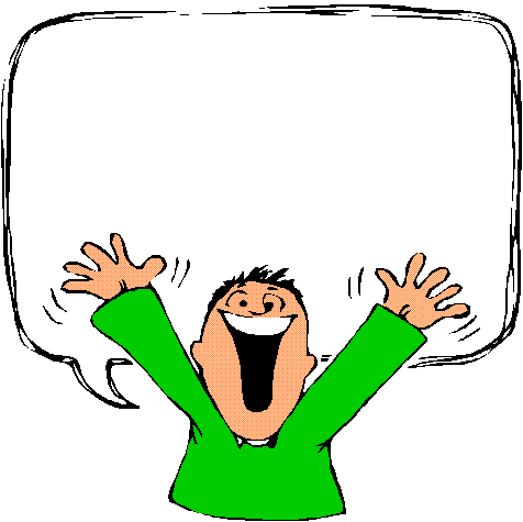 Excited clipart wonderful. Free person with speech