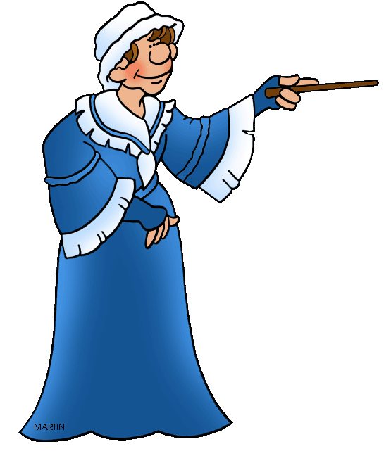 pointing clipart colonial girl