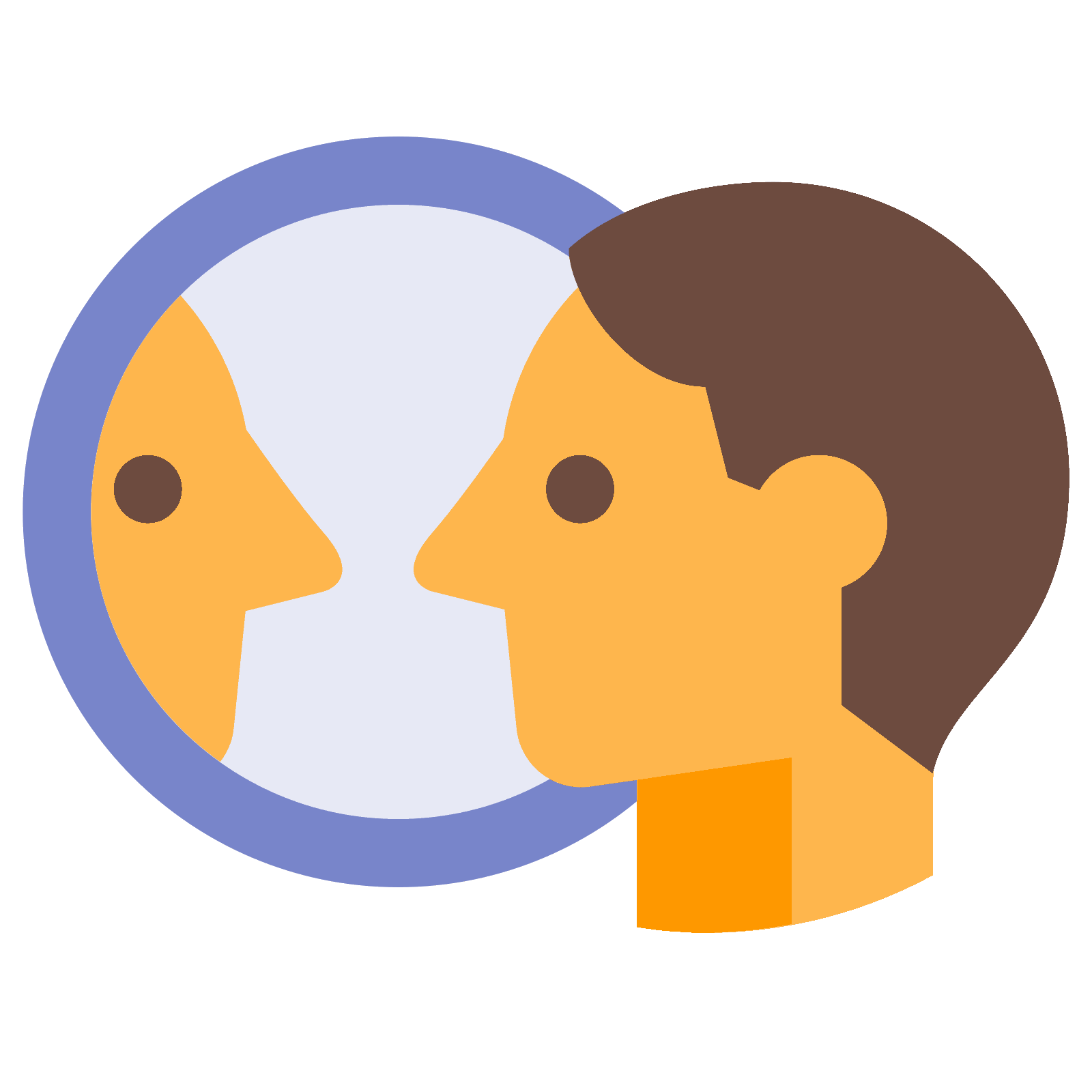 clipart person two faced