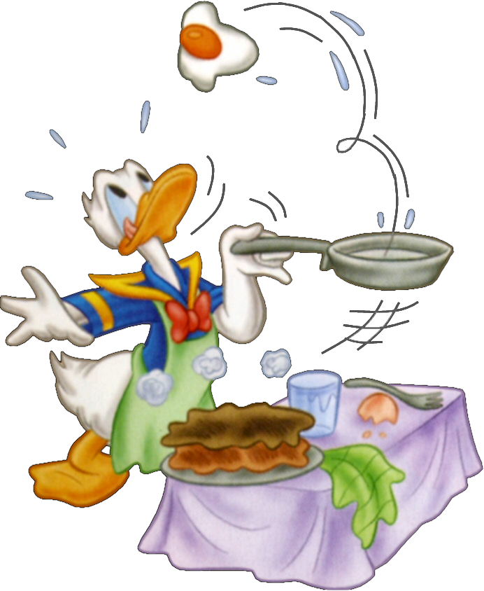 Disney clipart nurse. Donald cook breakfast duck
