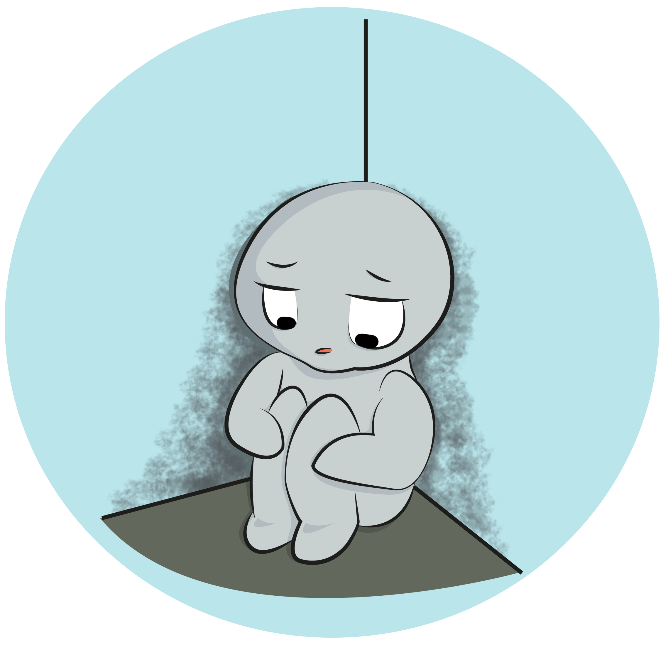 Depression and addiction . Worry clipart ocd symptom