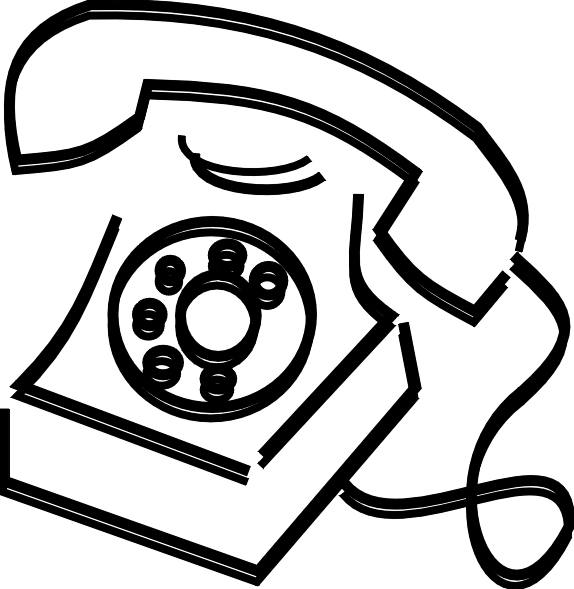 clipart telephone rotary dial phone