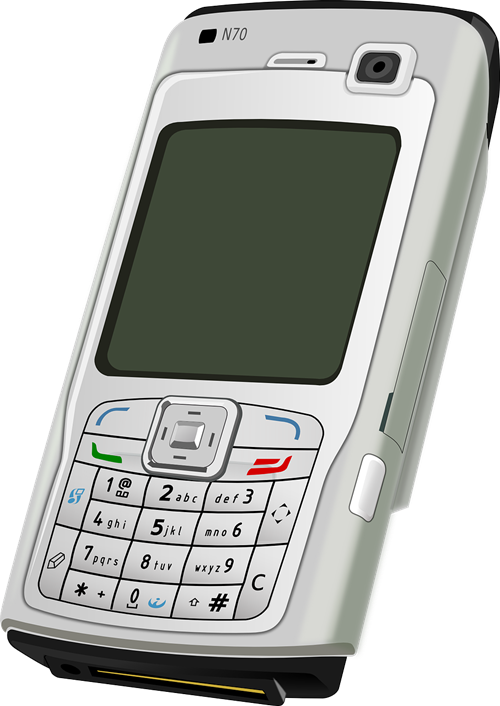 retro clipart cell phone